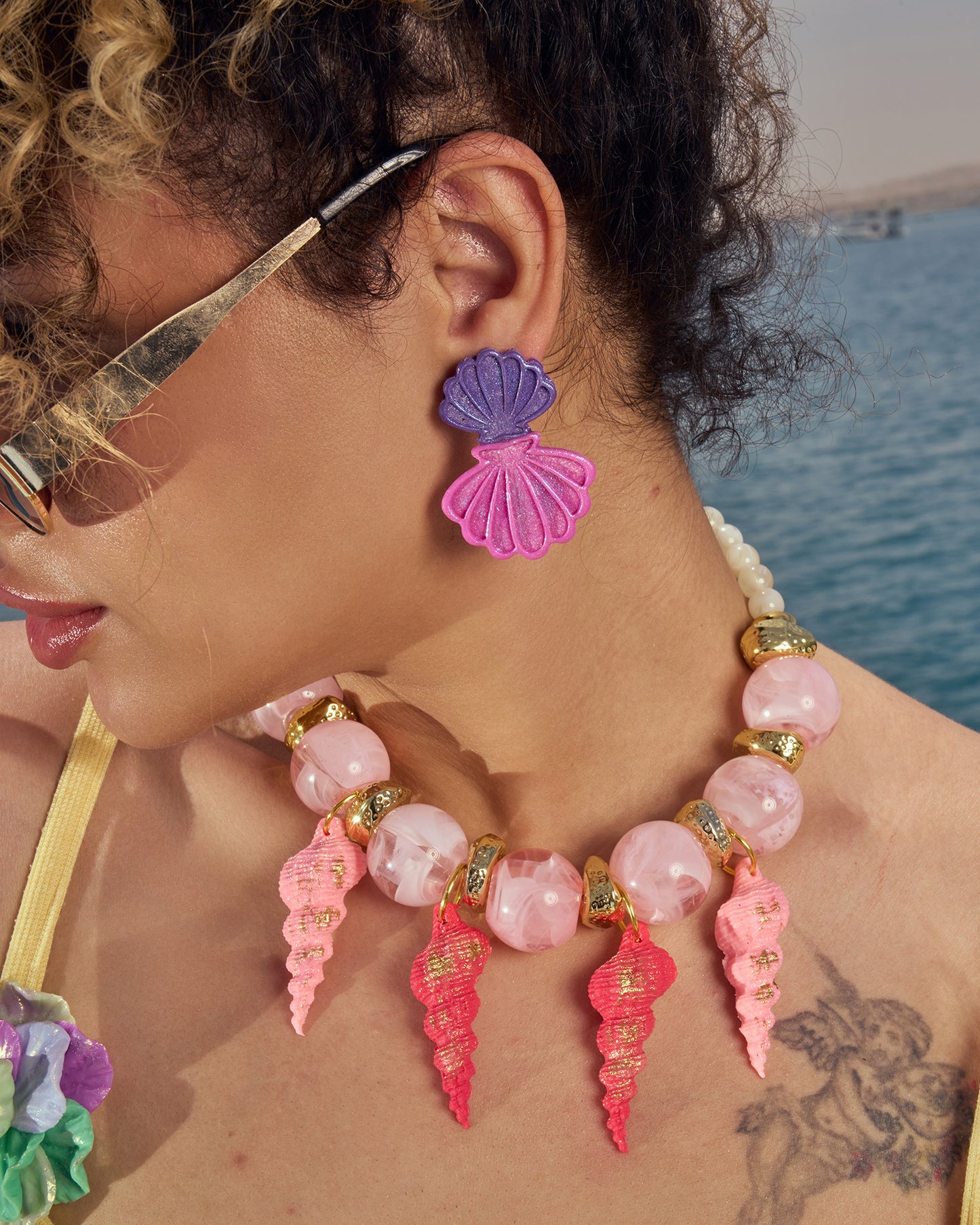 Pinky seashell Necklace